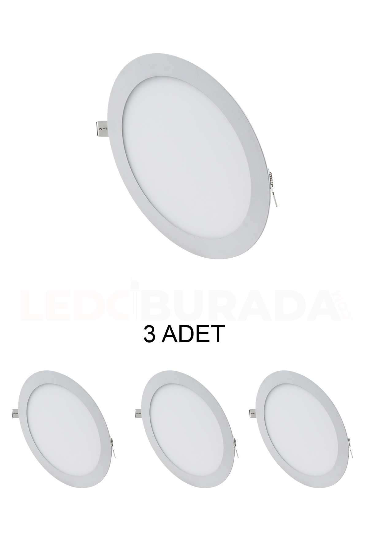 Cata  CT-5169 Slim Led Panel 18W Beyaz - 3’lü Paket