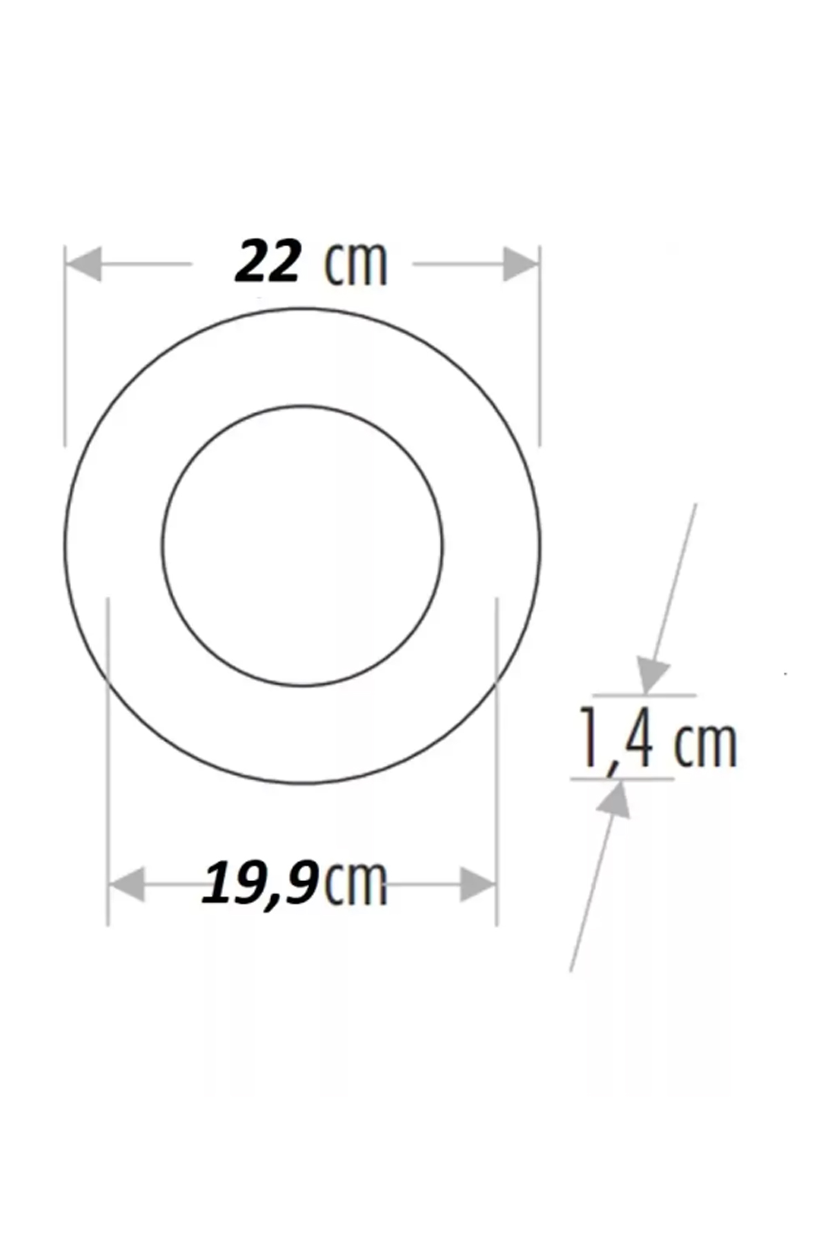 Cata CT-5169 Slim Led Panel 18W 4000K - 2’li Paket