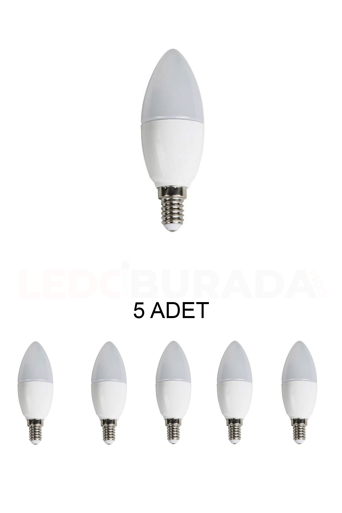 Cata Ct-4083 Led Buji Ampul 8W Beyaz - 5’li Paket