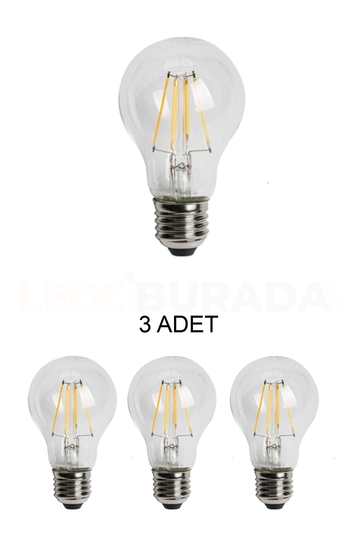 Cata CT-4217 Edison Led Rustik Ampul 8W Günışığı (Sarı) - 3’lü Paket