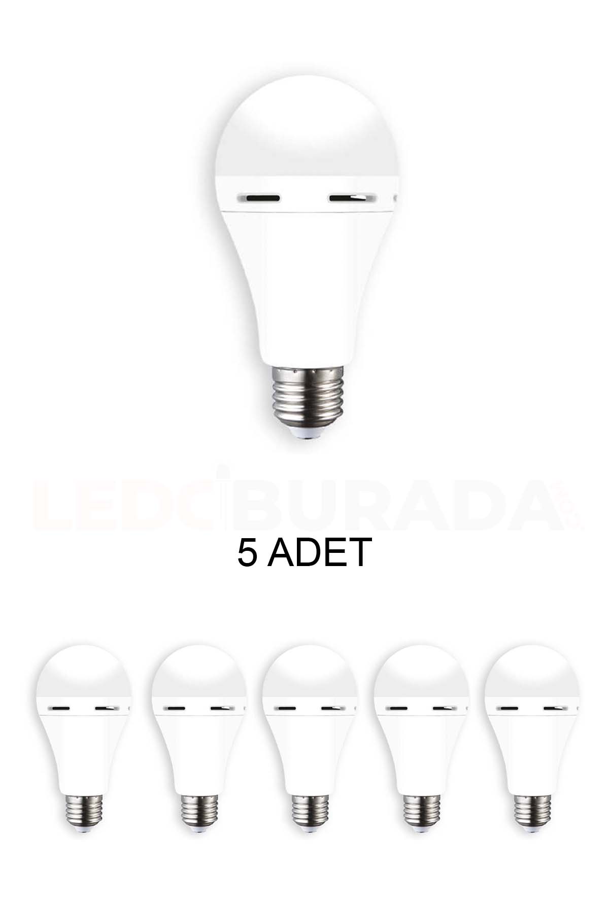 Cata Ct-4229 Şarjlı Led Ampul Beyaz 9W - 5’li Paket