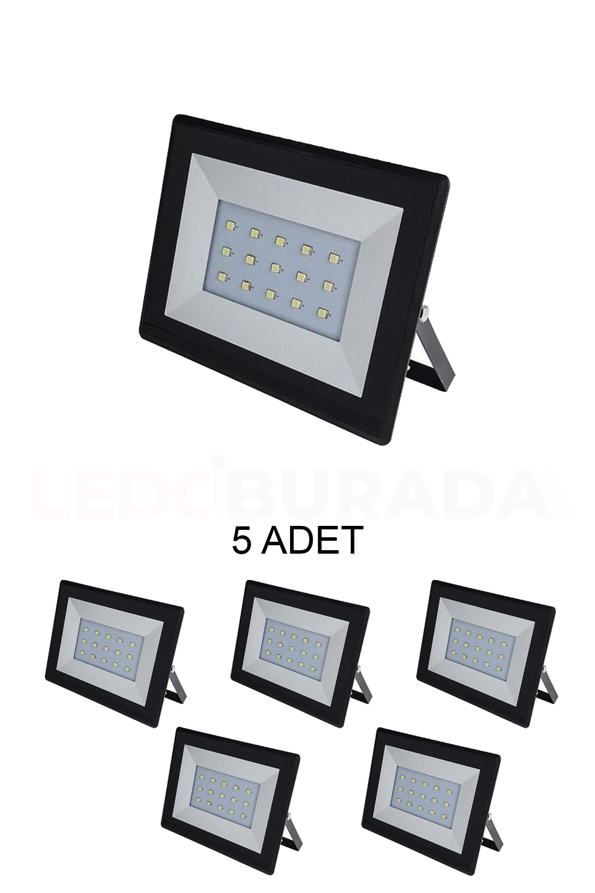 Cata Ct-4655 Slim Led Projektör 10W Beyaz Işık - 5’li Paket