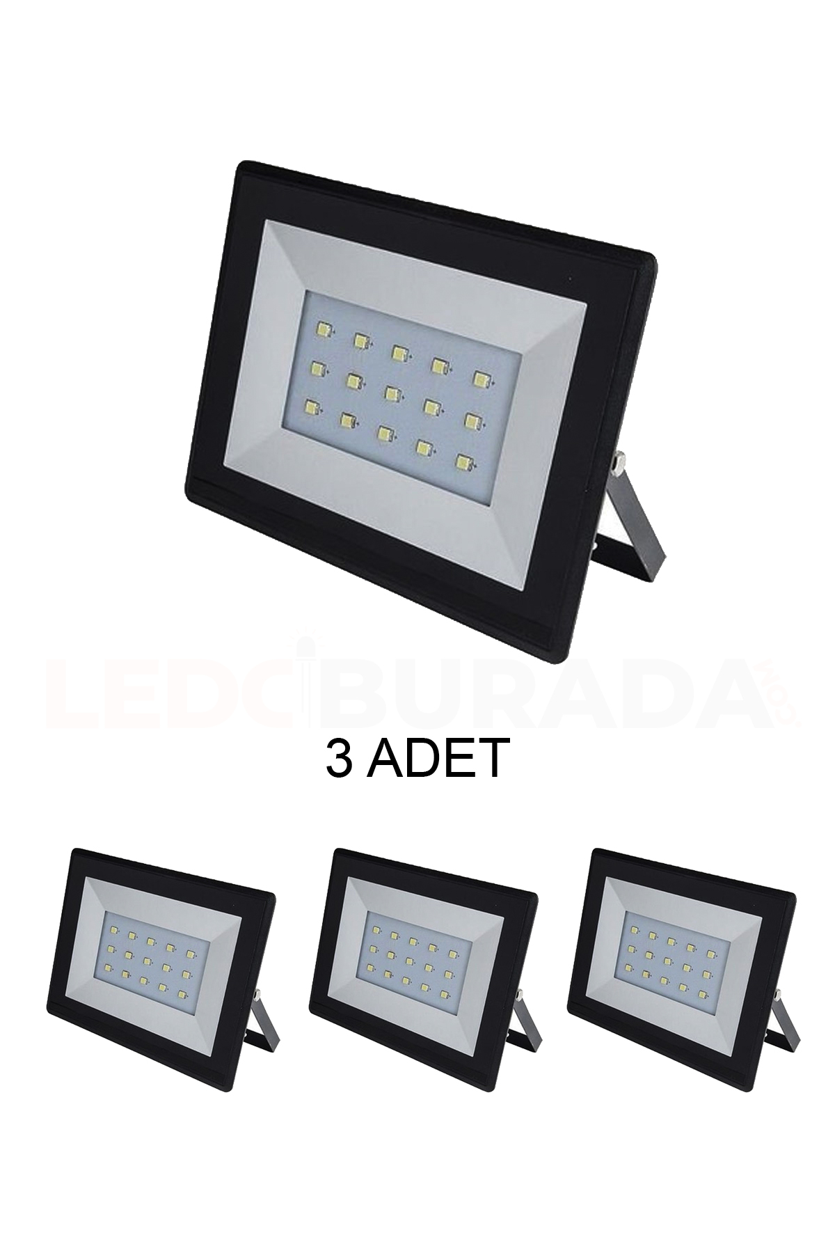 Cata Ct-4655 Slim Led Projektör 10W Günışığı - 3’lü Paket