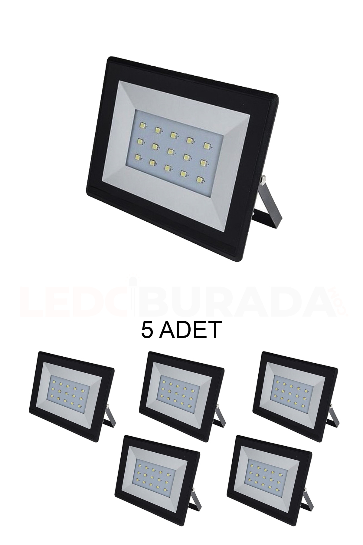 Cata Ct-4655 Slim Led Projektör 10W Günışığı - 5’li Paket