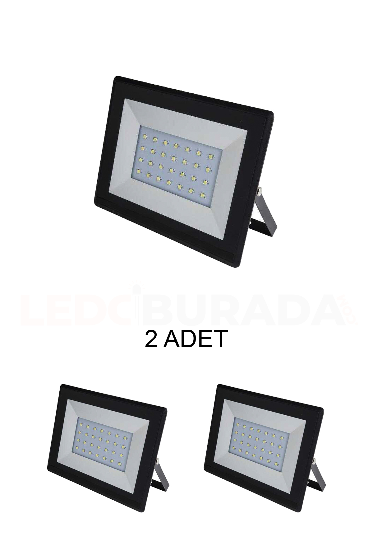 Cata Ct-4656 Slım Led Projektör 20W Beyaz Işık - 2’li Paket