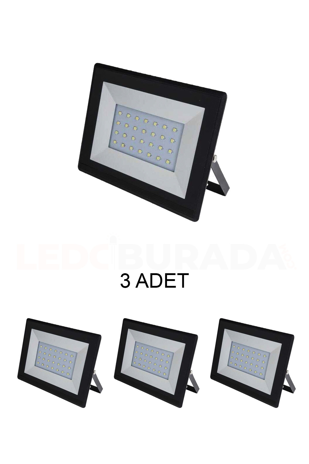 Cata Ct-4656 Slım Led Projektör Günışığı 20W - 3’lü Paket