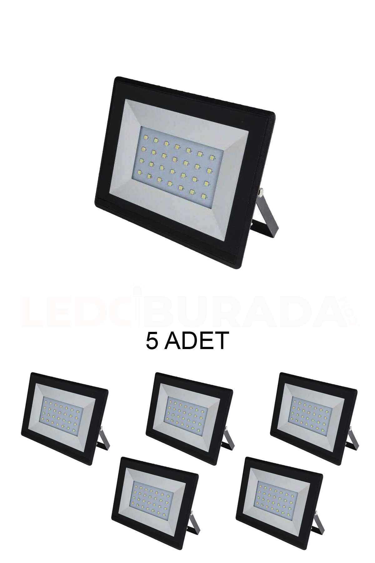 Cata Ct-4656 Slım Led Projektör 20W Beyaz Işık - 5’li Paket