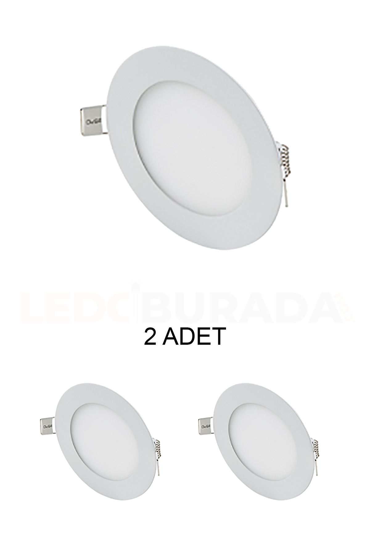 Cata CT-5144 Slim Led Panel 3W Beyaz - 2’li Paket