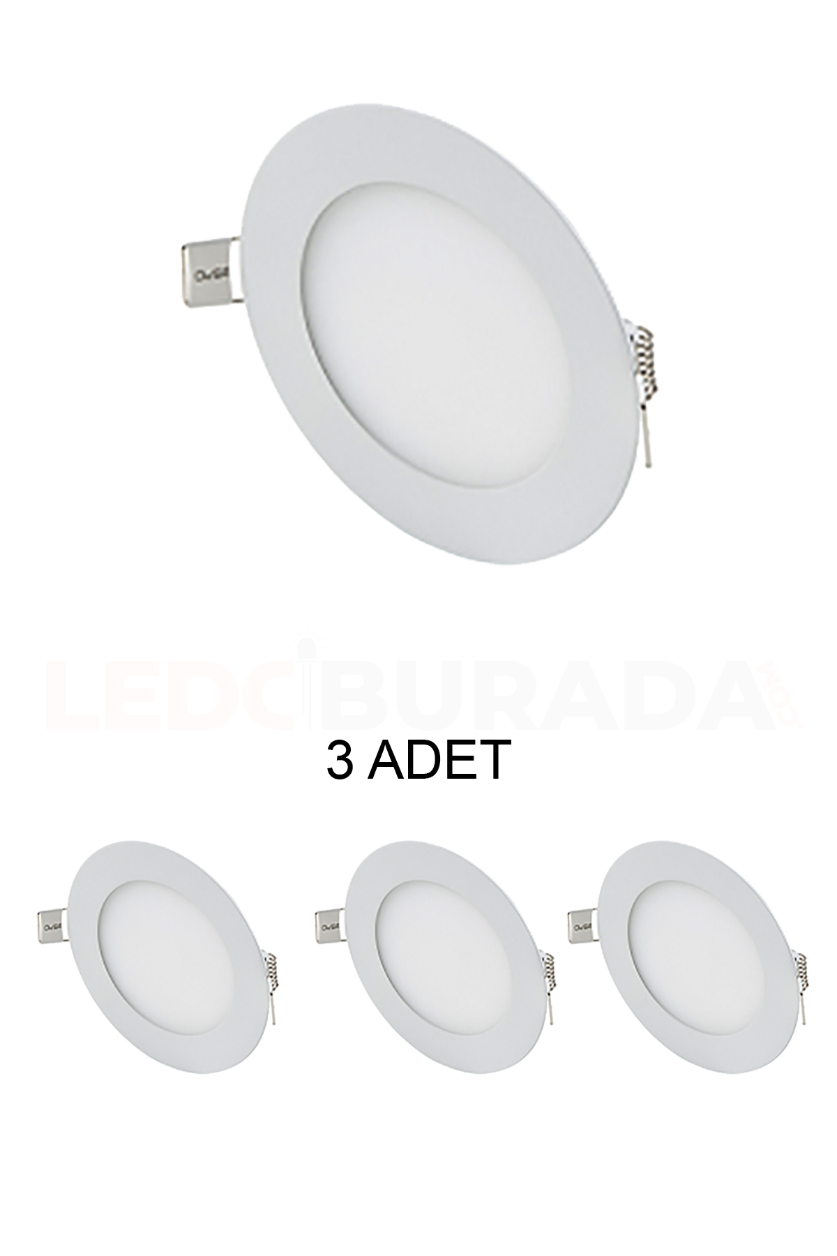 Cata CT-5144 Slim Led Panel 3W Günışığı (sarı ışık) - 3’lü Paket