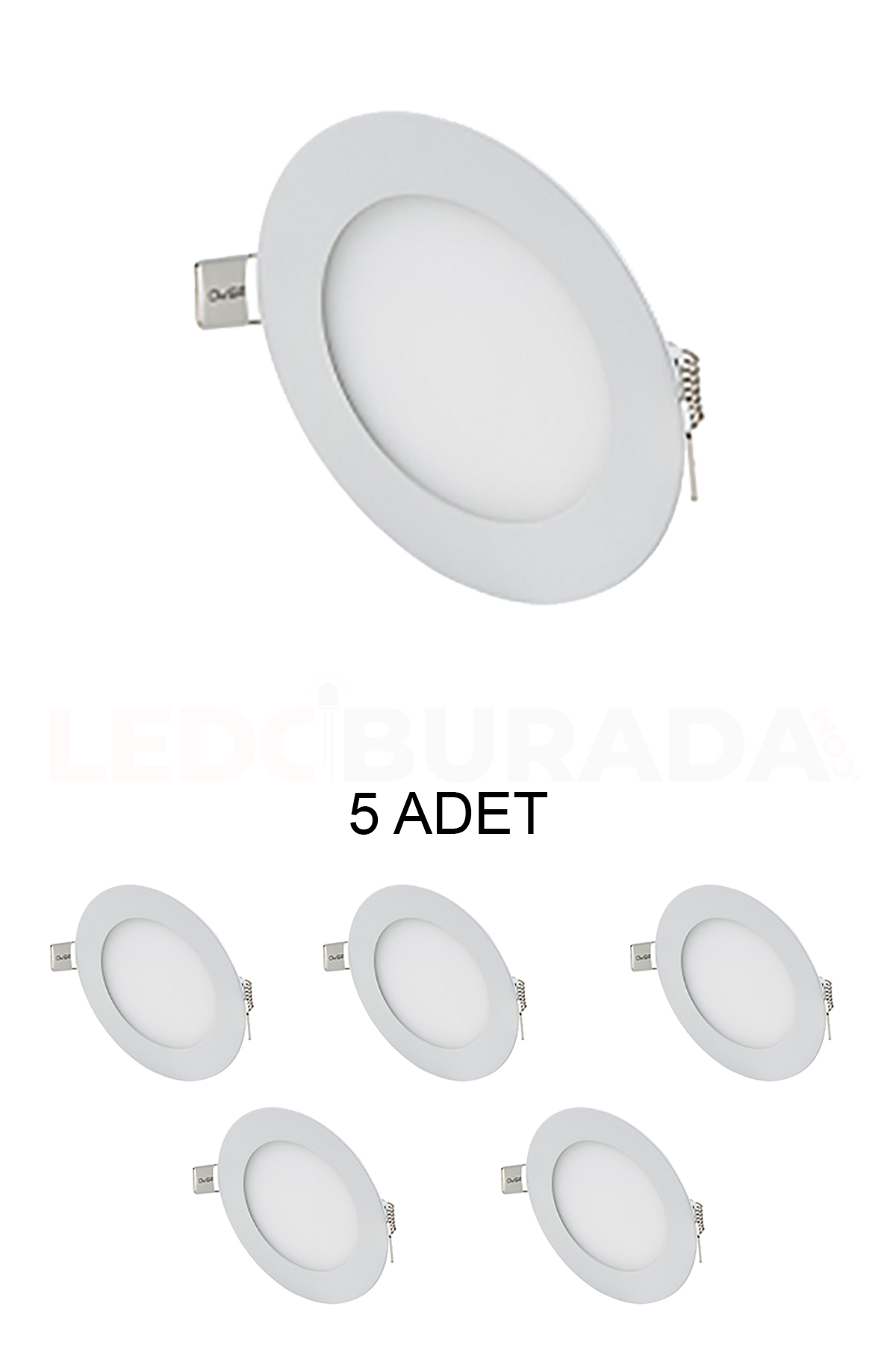 Cata CT-5144 Slim Led Panel 3W Günışığı (sarı ışık)- 5’li Paket