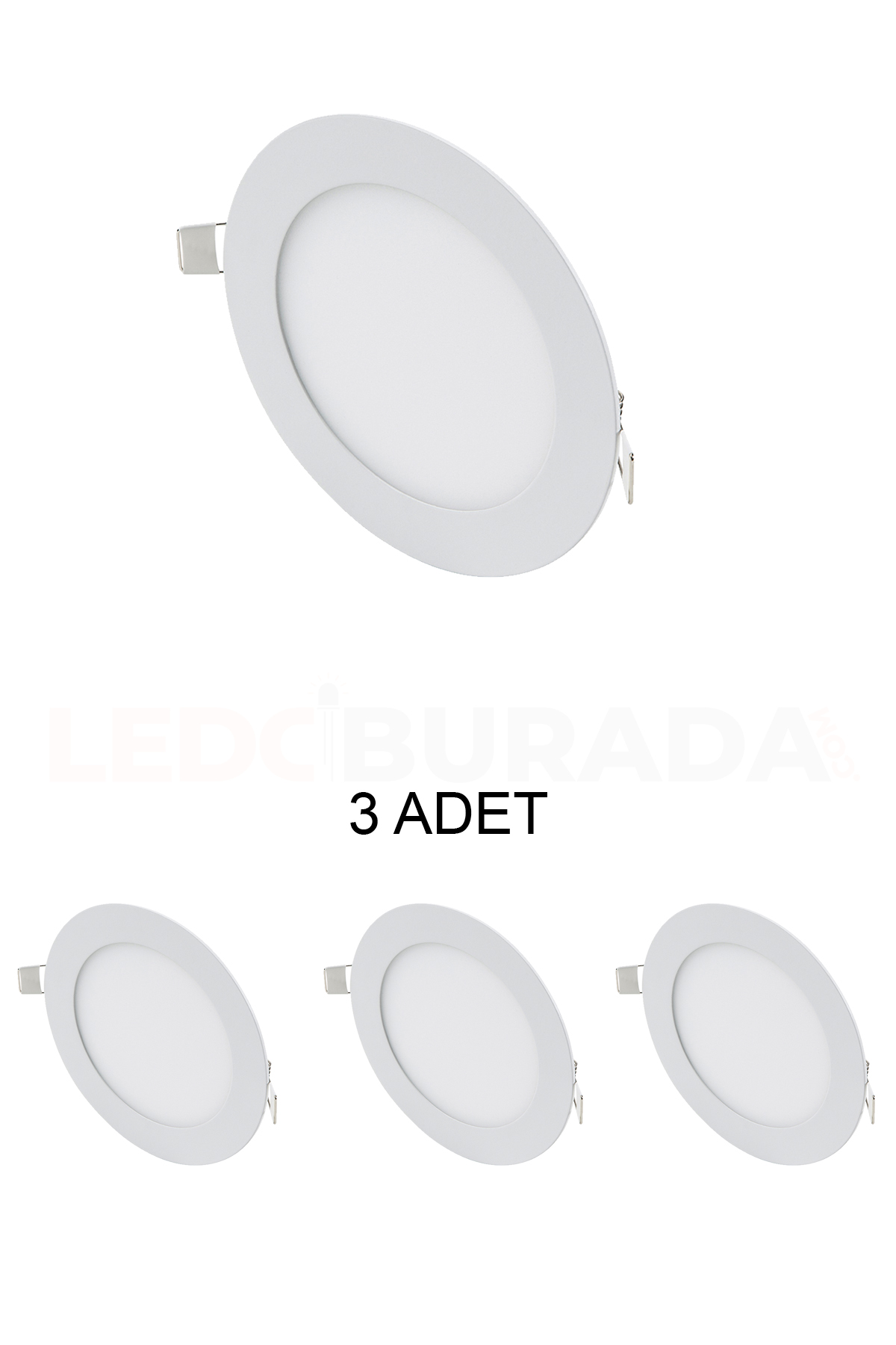 Cata CT-5146 Slim Led Panel 9W Beyaz Işık - 3’lü Paket