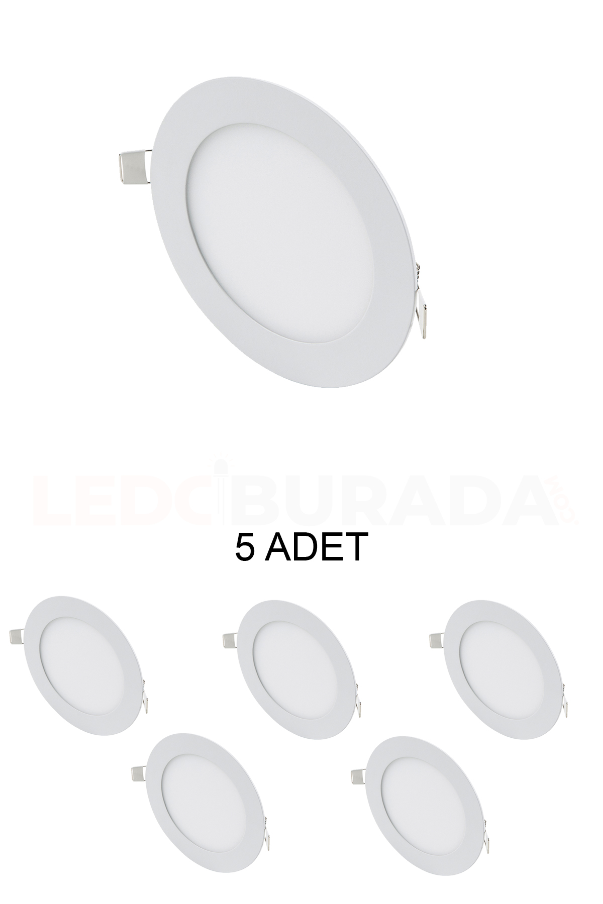 Cata CT-5146 Slim Led Panel 9W Günışığı - 5’li Paket