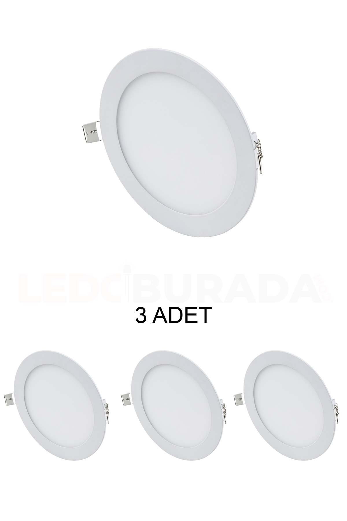 Cata CT-5147 Slim Led Panel 12W Günışığı - 3’lü Paket