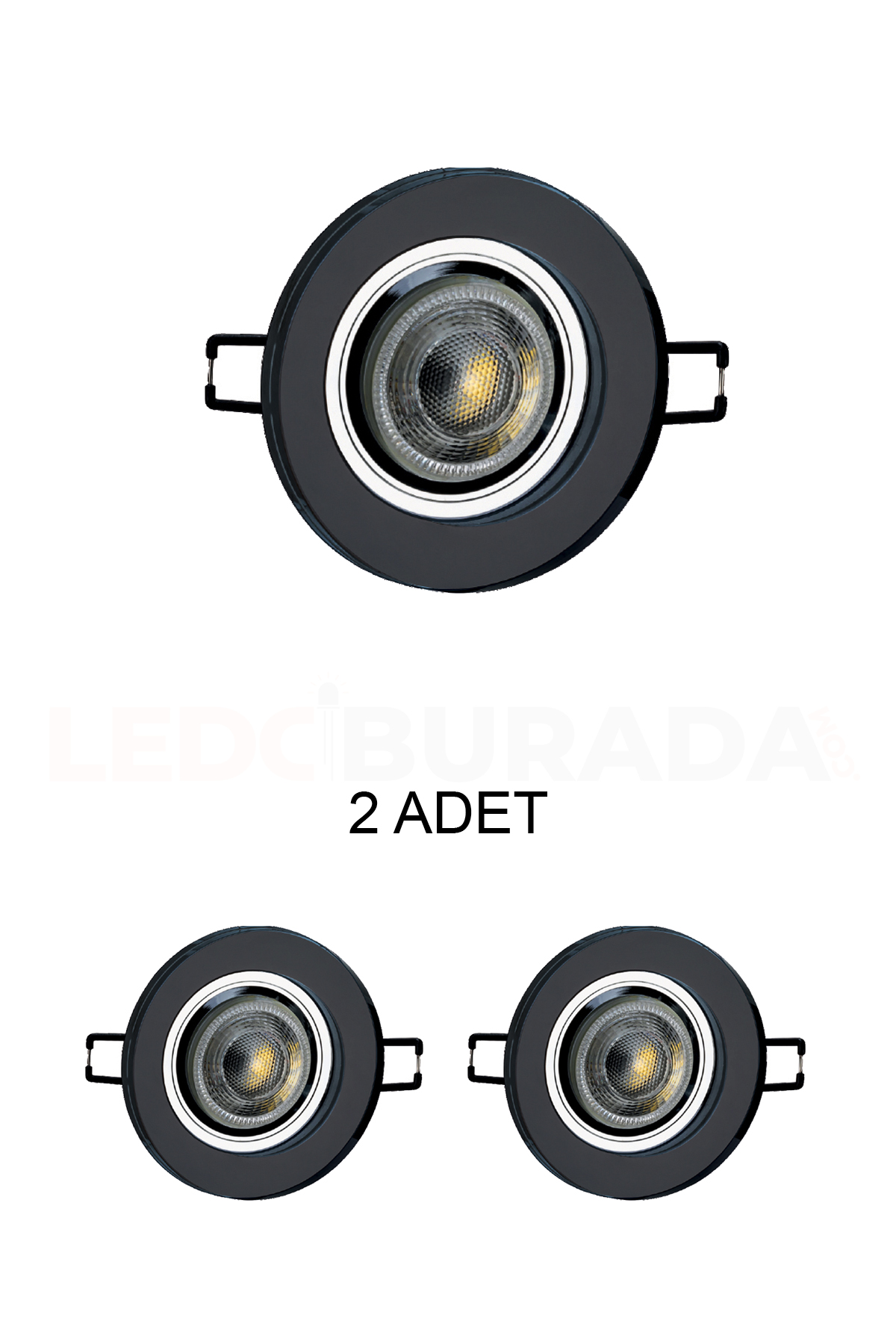 Cata CT-6646 Dekoratif Cam Spot Kasası Zambak GU10 - 2’li Paket