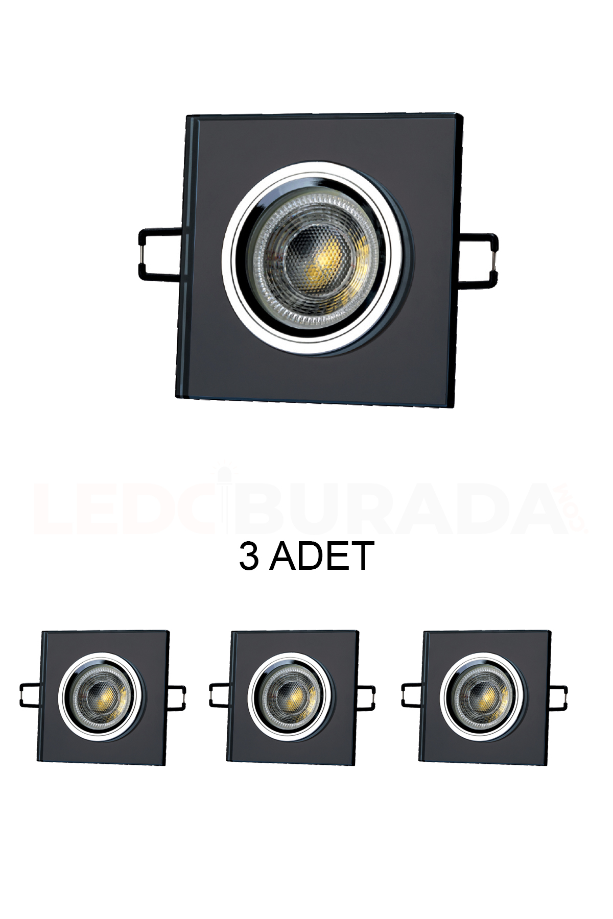 Cata CT-6647 Dekoratif Cam Spot Yeşim GU10 - 3’lü Paket