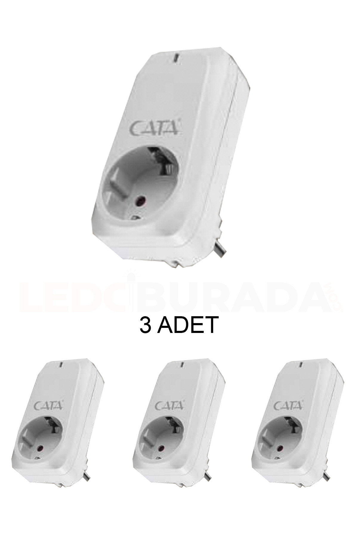 Cata Ct-9186 Priz Regülatör Akım Koruma - 3’lü Paket