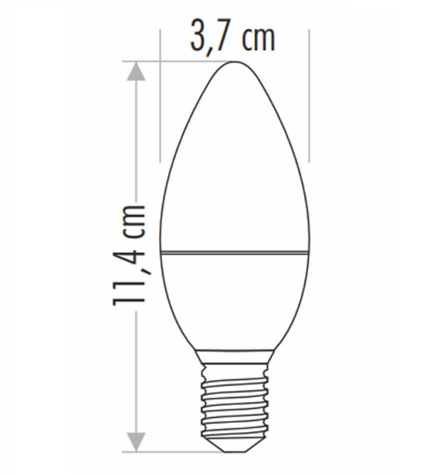 Cata Ct-4083 Led Buji Ampul 8W Beyaz - 5’li Paket