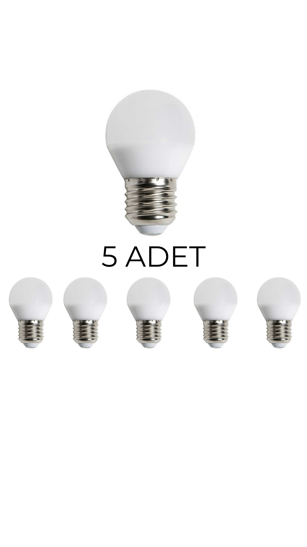 Cata CT-4232 Led Ampul Günışığı 6W E27 Duy - 5’li Paket 