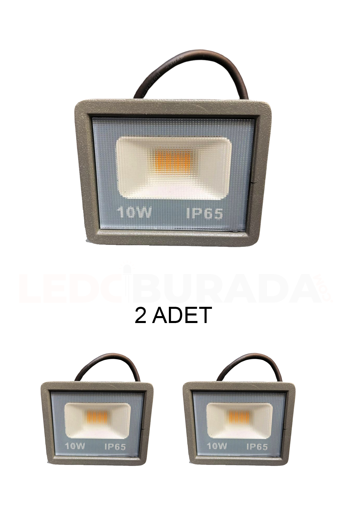 K2 KLF190 Led Projektör 10W Amber - 2’li Paket