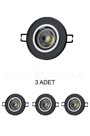 Cata CT-6646 Dekoratif Cam Spot Kasası Zambak GU10 - 3’lü Paket