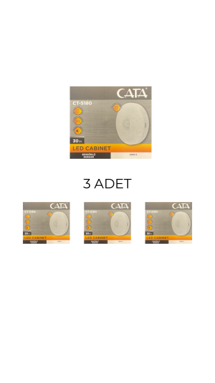 Cata CT-5180  Kablosuz Led Cabınet Mıknatıslı Sensörlü- 3’lü Paket