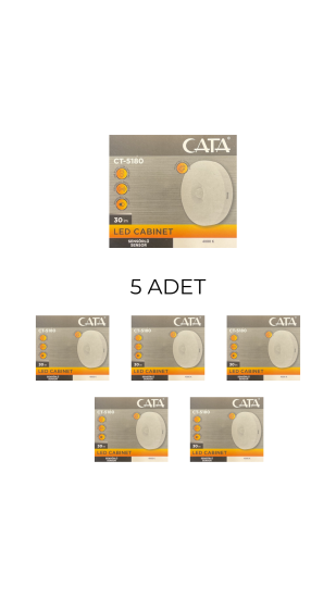 Cata CT-5180 Kablosuz Led Cabınet Mıknatıslı Sensörlü- 5’li Paket