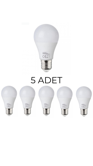 Horoz Premier-9 Led Ampul 9W E27 Duy Sarı Işık (2700K) - 5’li Paket