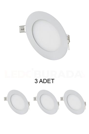 Cata CT-5145 Slim Led Panel 6W 4000K - 3’lü Paket