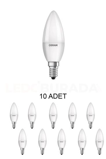 Osram 5.5W Led Ampul E14 Duy Beyaz Işık - 10’lu Paket