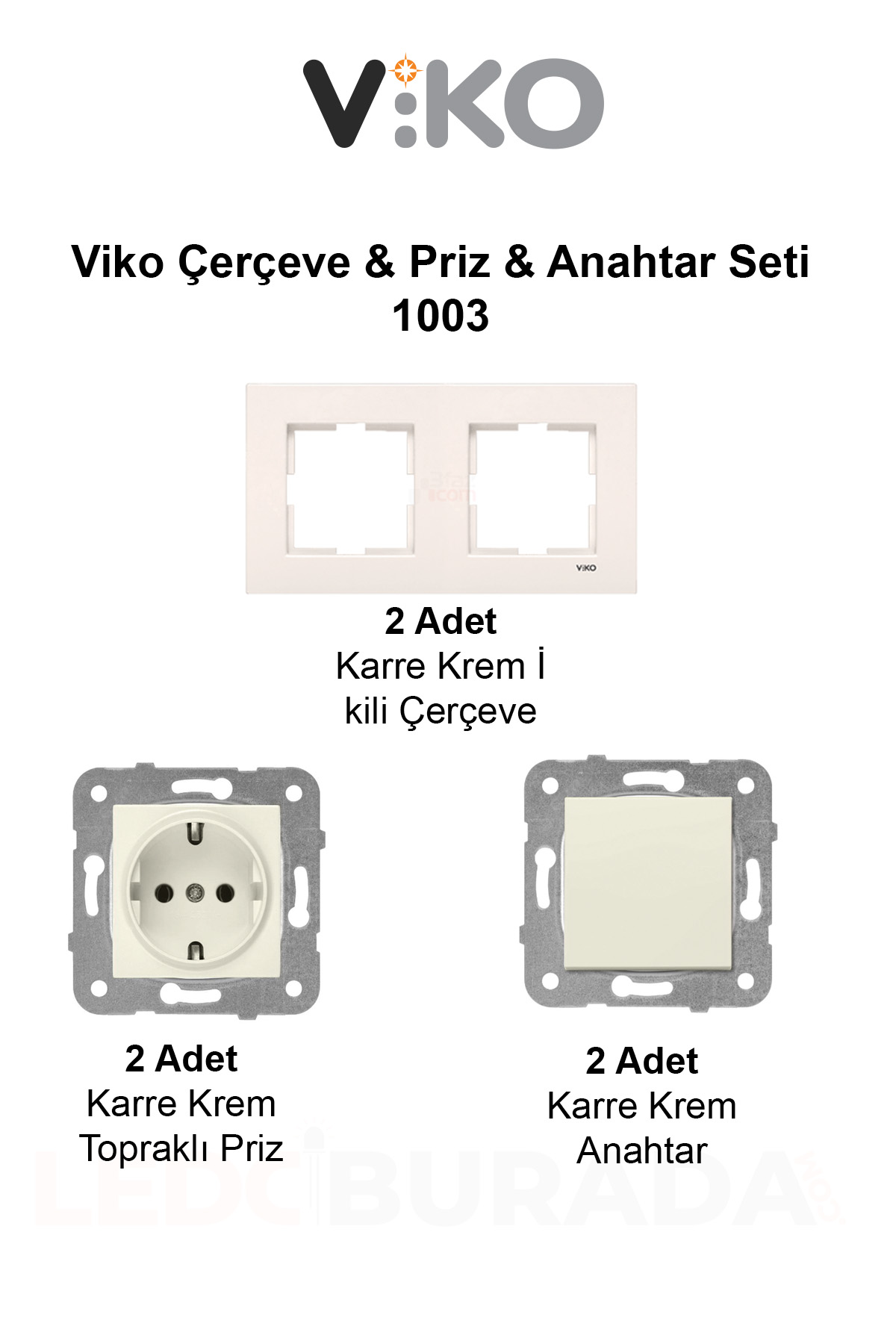 Viko Çerçeve & Priz & Anahtar Seti 1003